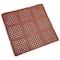 Rhino Mats Drain-X Diamond Drainage Mat, Rubber, Drainage Holes, 3 ft W x 3 ft L, Terra Cotta DX-3636R - alternate 4